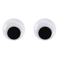 Decoratie oogjes/wiebel oogjes 15 mm 10 stuks   -