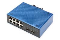 Digitus DN-651147 netwerk-switch Unmanaged Fast Ethernet (10/100) Power over Ethernet (PoE) Zwart, Blauw - thumbnail