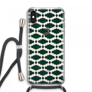 Moroccan tiles: iPhone XS Max Transparant Hoesje met koord
