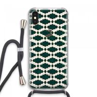Moroccan tiles: iPhone XS Max Transparant Hoesje met koord