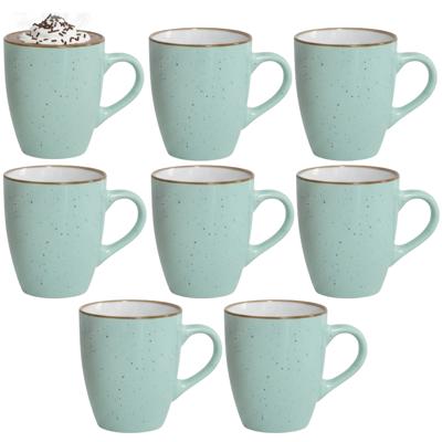 Gerimport Koffie / thee mok Sweets - 8x stuks - groen - 350 ml - keramiek