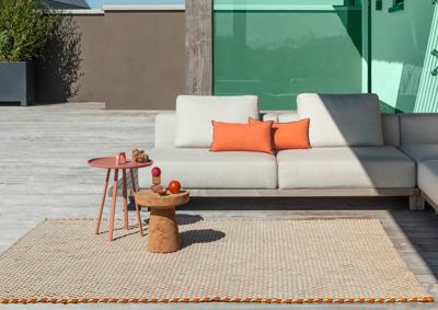 Brink en Campman - Vloerkleed Lace Tri-colore White/San/Ma outdoor 496901 - 140x200 cm