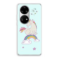 Regenboog eenhoorn: Huawei P50 Pro Transparant Hoesje