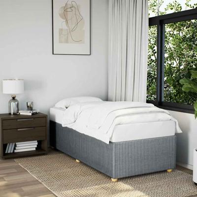 Bedframe zonder matras 90x190 cm stof lichtgrijs