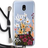 Painted wildflowers: Samsung Galaxy J3 (2017) Transparant Hoesje met koord