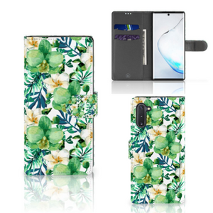 Samsung Galaxy Note 10 Hoesje Orchidee Groen