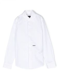 DSQUARED2 KIDS chemise en coton à design uni - Blanc