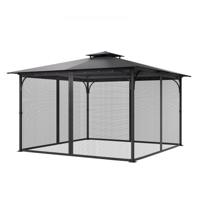 VEVOR Klamboe voor Gazebo Insectenbescherming Vervangend Net 340x340x226cm ALLEEN Net