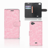Wiko Rainbow Jam Hoesje White Flowers - thumbnail