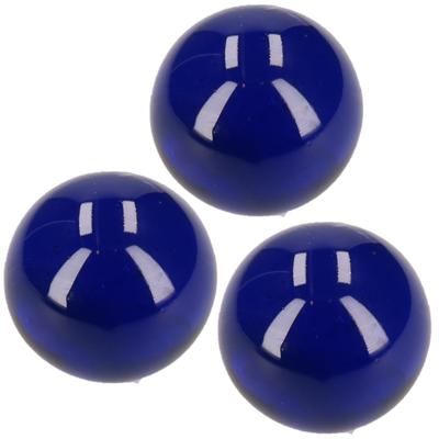 Knikkers XXl formaat - 3x stuks - blauw - dia 6 cm - Bonken - Mega groot
