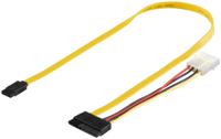 Goobay 68175 SATA-kabel SATA 7-pin SATA 7-pin + 15-pin Zwart, Rood, Geel