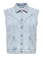 Only Onlkennedy Sl Dnm Waistcoat Bj Noos Gilets Light Blue Denim