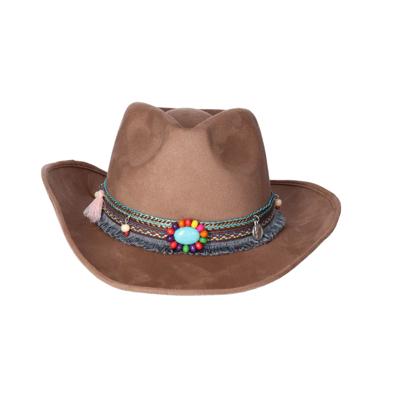 Carnaval verkleed festival hippie hoed - voor volwassenen - cowboyhoed Ibiza stijl