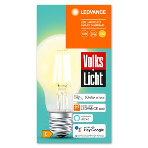 LEDVANCE AC32941 - SMART+ BT FILAMENT CLASSIC DIMMABLE CLA60 SMART+ Energielabel: E (A - G) E27 6 W Warmwit