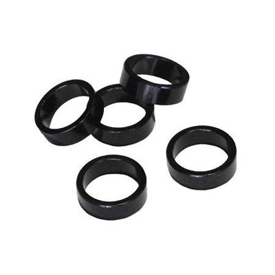 VWP balhoofdtussenring spacer alu 10mm 1" zwart p/5