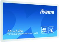 iiyama ProLite TF5538UHSC-W2AG touch screen-monitor 139,7 cm (55") 3840 x 2160 Pixels Multi-touch Multi-gebruiker Wit - thumbnail