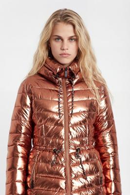 Gewatteerd jack met capuchon - YELLOW - M