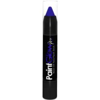 Face paint stick - neon blauw - UV/blacklight - 3,5 gram - schmink/make-up stift/potlood
