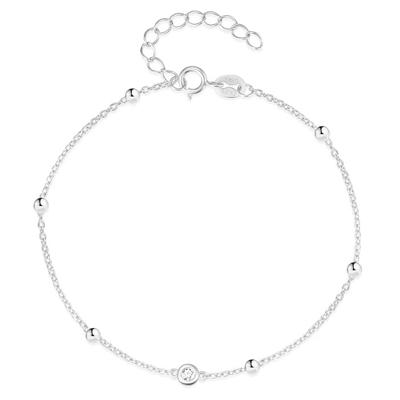 Elenza 925 Sterling Zilveren Armband met Kristallen Accenten