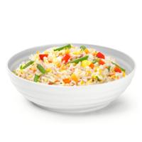 Rond bord/camping - schaaltjes/diep bord - D19 cm - creme wit - kunststof - onbreekbaar servies Rond bord/camping - schaaltjes/diep bord - D19 cm - creme wit - kunststof - onbreekbaar servies