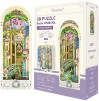 Tone-Cheer Giverny Garden Book Nook met Verlichting Bouwpakket Modelbouw