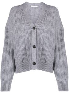 Helmut Lang cardigan en maille épaisse à col v - Gris