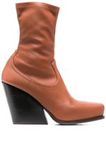 Stella McCartney bottines Cowboy à coupe stretch - Marron - thumbnail