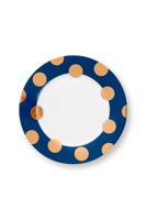 Pip Studio Set/2 Borden Dot Delight Navy/Goud 21cm
