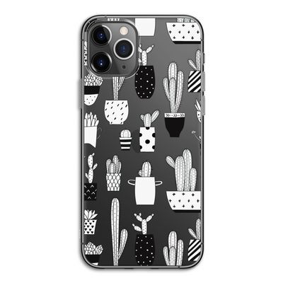 Cactusmotief: iPhone 11 Pro Transparant Hoesje