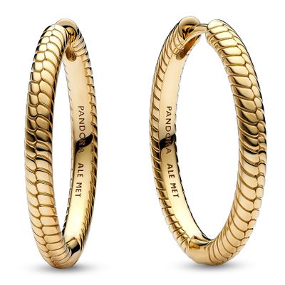 Pandora 269532C00 Oorringen Moments Hoops zilver goudkleurig