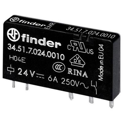 Finder 34.51.7.024.0000 Steekrelais 24 V/AC 6 A 1x wisselcontact 1 stuk(s)