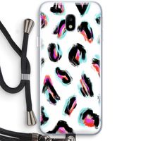 Cheetah color: Samsung Galaxy J3 (2017) Transparant Hoesje met koord