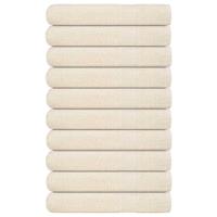 VidaXL Saunahanddoeken frogn 10 st 80x200 cm 360 g/m² crème