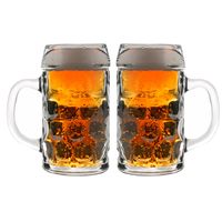 2x Bierpullen/Bierglazen van 1 liter   -