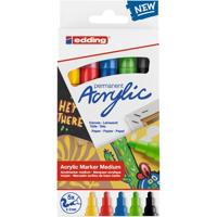 Acrylmarker edding e-5100 m basis assorti 5st | 8 stuks