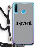 Topvent Grijs Zwart: Huawei P30 Lite Transparant Hoesje met koord