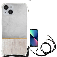 iPhone 14 Stevig Telefoonhoesje Wood Concrete - thumbnail