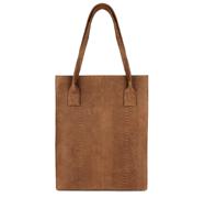 DSTRCT DSTRCT - Cognac shopper snakeprint Bruin Leer Shoppers