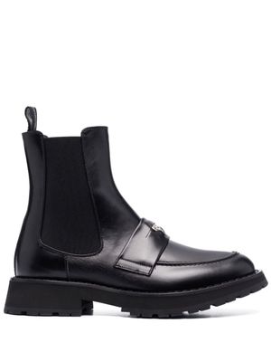 Alexander McQueen bottines chelsea en cuir - Noir