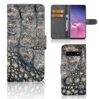 Samsung Galaxy S10 | Telefoonhoesje | Met pasjeshouder | Krokodillenprint
