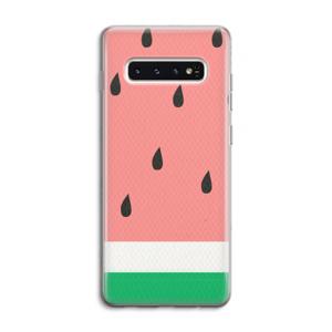 Watermeloen: Samsung Galaxy S10 4G Transparant Hoesje