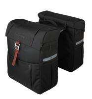 Gazelle dubbele fietstas met mik adapter 37 liter 31 x 40 x 15 (2x) zwart/bruin
