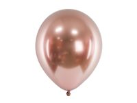 Ballonnen Rosé Goud Glossy Glanzend (10st)