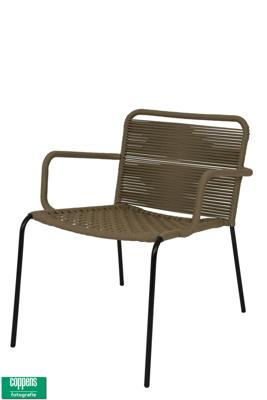 Dover lounge stoel rope taupe