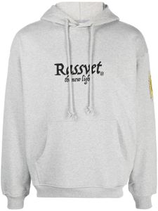 RASSVET hoodie en coton à design chiné - Gris