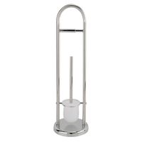 RVS Toiletrol en wc-borstel houder 66 cm - thumbnail