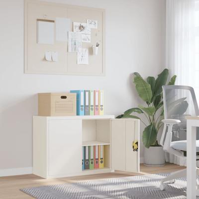 Archiefkast 90x40x70 cm staal wit