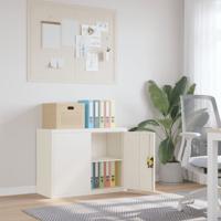 Archiefkast 90x40x70 cm staal wit