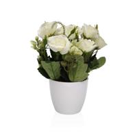 Decoratieve plant Versa Ijzer Textiel Plastic Rozen 8 X 18 CM