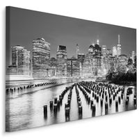 Schilderij - Nacht in New York , Wanddecoratie , Premium print - thumbnail